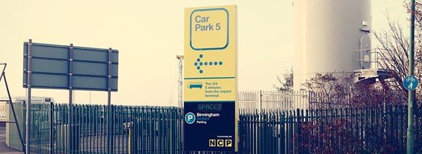 Entrance sign for Car Park 5
