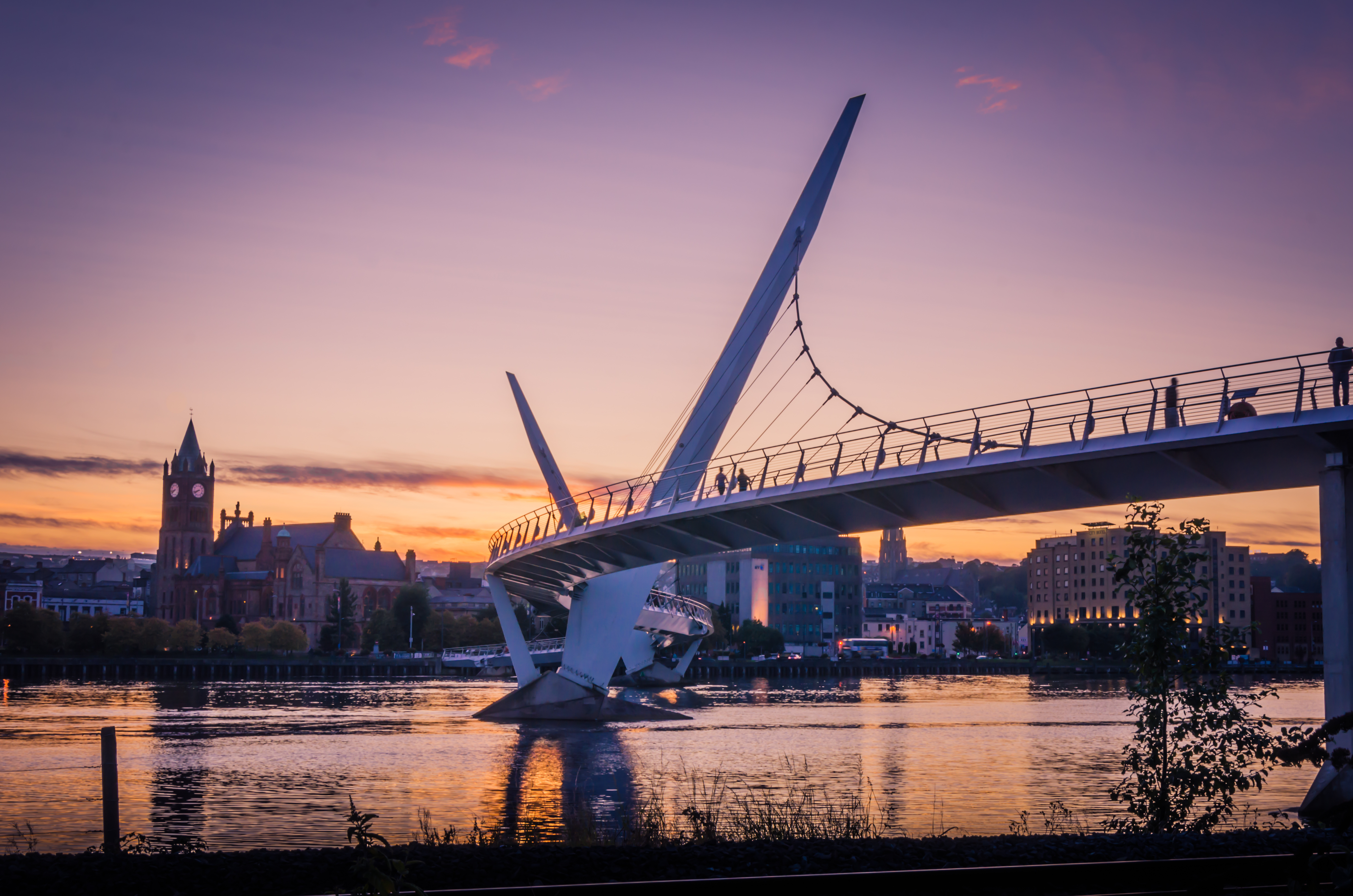 An image of the Peace Bridge in Derry, Londonderry 